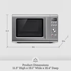 Breville BMO650SIL Compact Wave Soft Close Countertop Microwave Oven, Silver - Image 2
