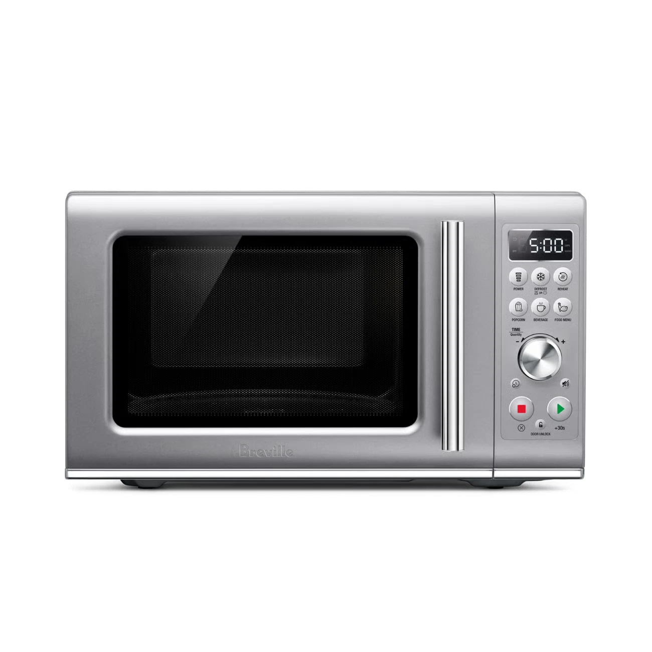 Breville BMO650SIL Compact Wave Soft Close Countertop Microwave Oven, Silver